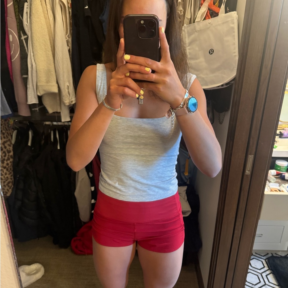 Lululemon Red Athletic Shorts
